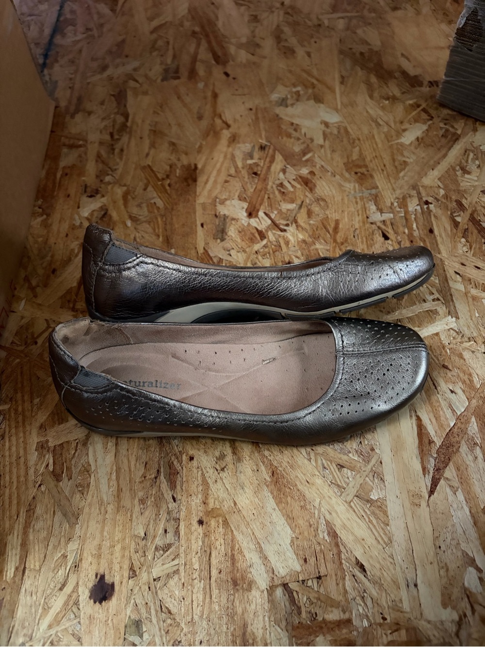 Naturalizer Metallic Bronze Slip-On Ballet Flats 7.5